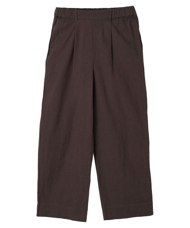 earth music&ecology 綿麻キャンブリッククロップドパンツ Khaki