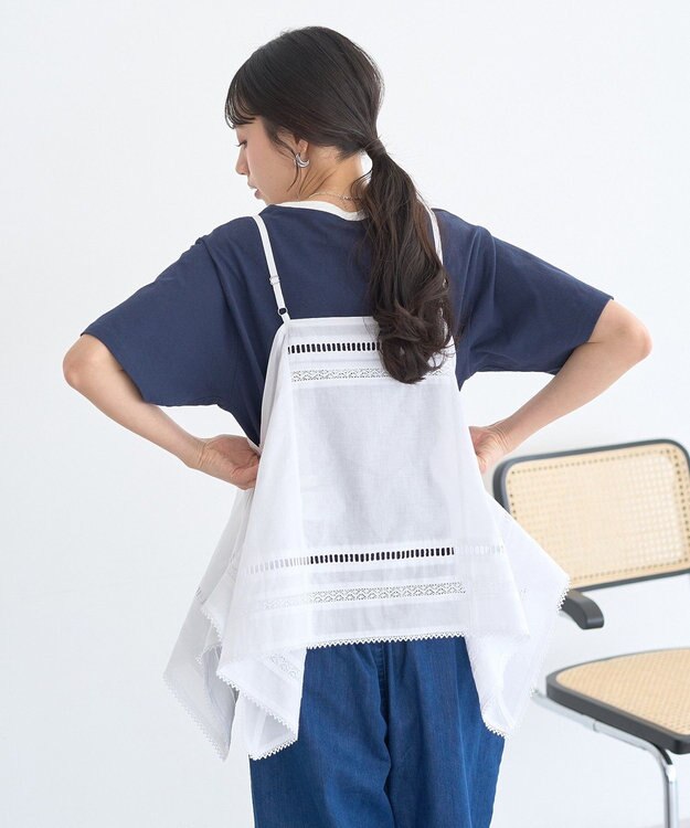 earth music&ecology ハンカチデザインキャミビスチェ Off White