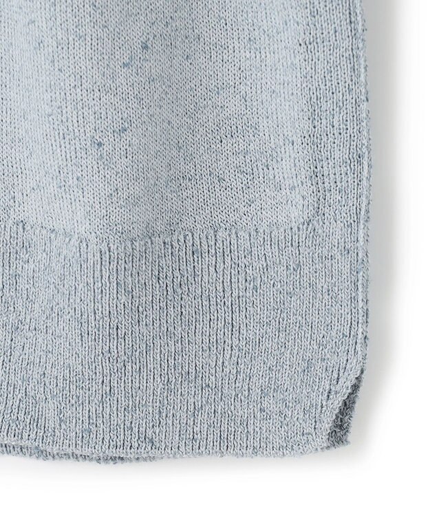 JOSEPH HOMME リネンナイロンプレーン　クルーネックニット ターコイズブルー系