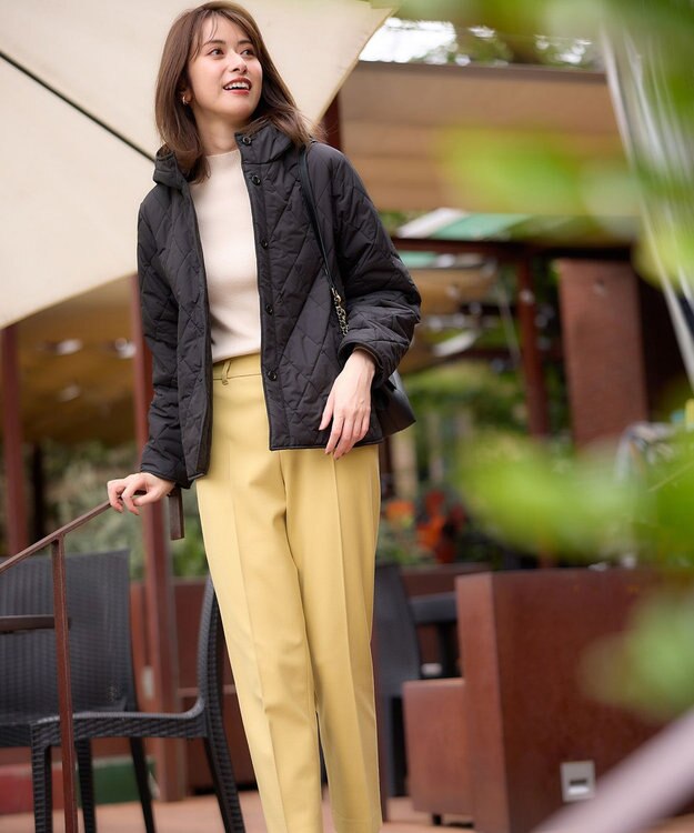 ANY SIS 【洗える】キルティングフーディ ブルゾン ブラック