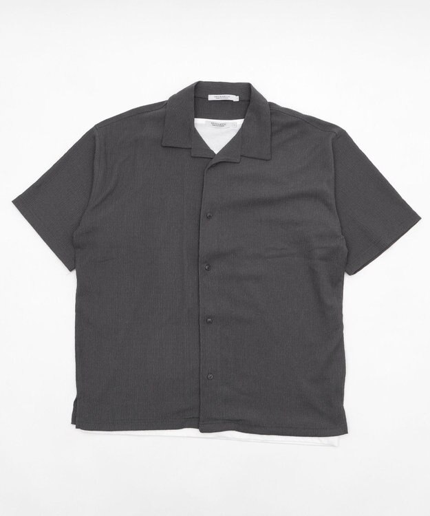 WEGO アンサンブルサッカーシャツ(SS) ブラック中濃色