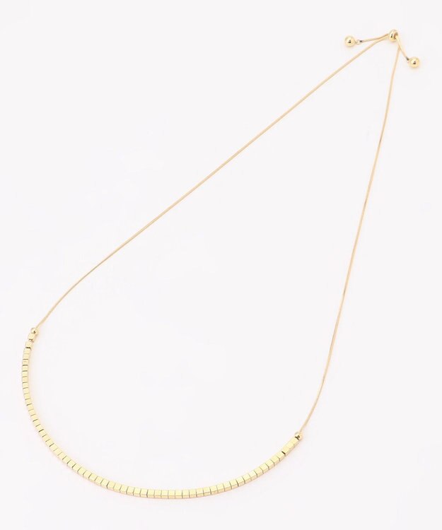 自由区 クリスタルライク ネックレス ゴールド