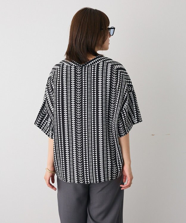 CRAFT STANDARD BOUTIQUE レーヨン総柄シャツ Stripe