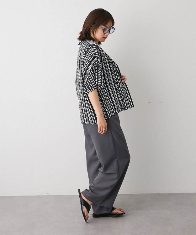 CRAFT STANDARD BOUTIQUE レーヨン総柄シャツ Stripe