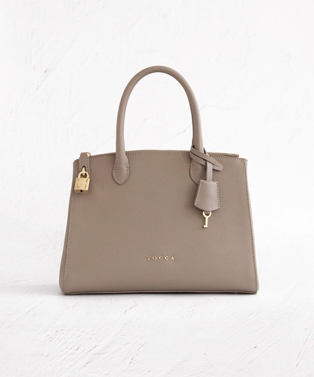 TOCCA HAPPY KEY LEATHERBAG レザーバッグ トープ系