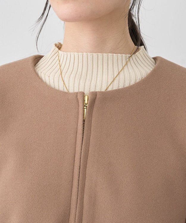 earth music&ecology 【フード取り外し可】2WAYフードコート Beige