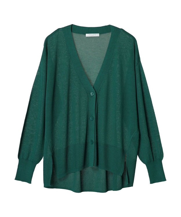 Green Parks さらっと　Ｖネックカーディガン Green