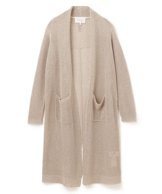 BEIGE， OPTICAL / ロングカーディガン Flax