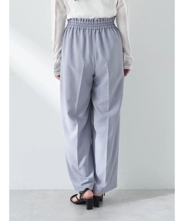 earth music&ecology リネンライクワイドパンツ Grayish Blue