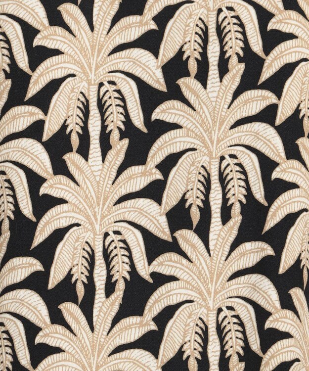 GRACE CONTINENTAL パームモチーフシャツワンピース ブラック