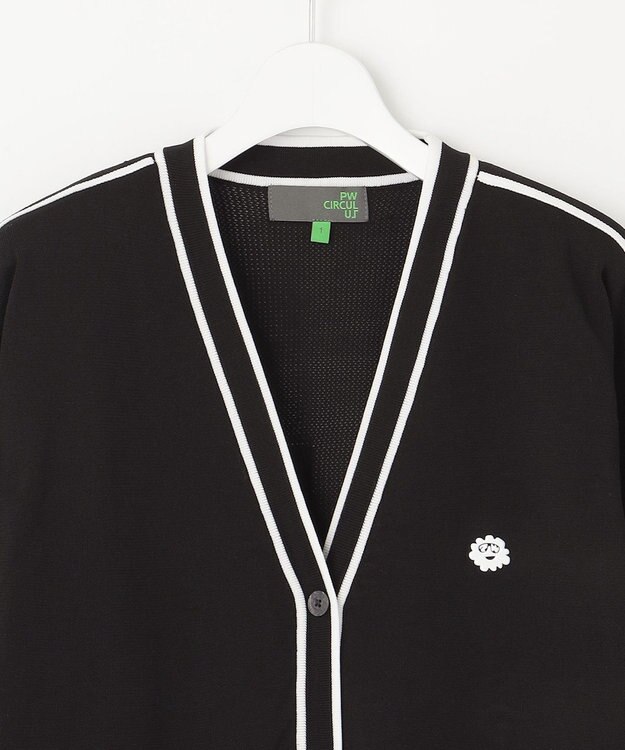 PW CIRCULUS 【WOMEN】ライン カーディガン ゴルフウェア レディース ブラック系