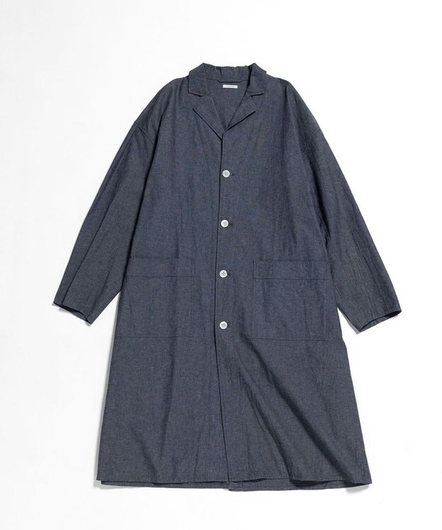 LENO DUNGAREES ATERIER COAT《UNISEX》/ ダンガリーアトリエコート INDIGO