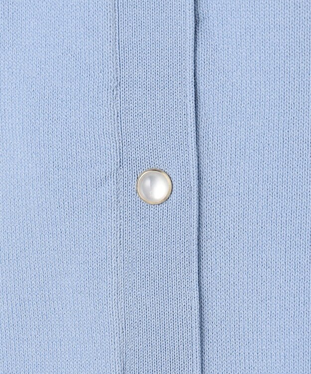 ANY スプリングカラーニットカーディガン ブルー