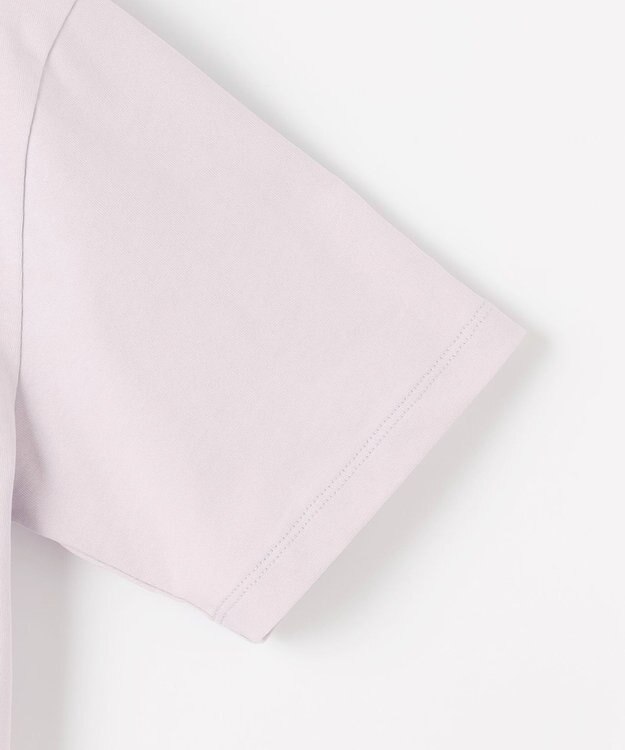 23区 S 【SLOW/一部店舗限定】MVSコットン ロゴTシャツ ラベンダーxオフホワイトロゴ