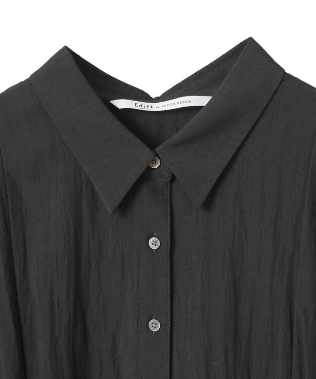 YECCA VECCA 【接触冷感】裾バルーン切替デザインヘムシャツ Khaki