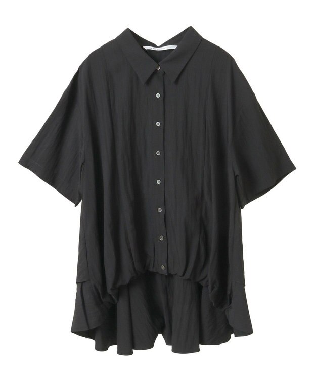 YECCA VECCA 【接触冷感】裾バルーン切替デザインヘムシャツ Khaki