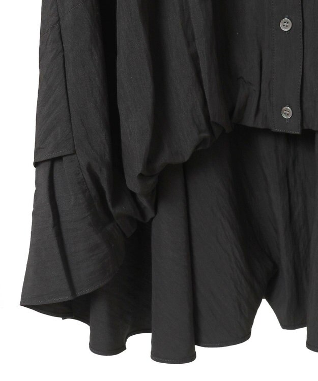 YECCA VECCA 【接触冷感】裾バルーン切替デザインヘムシャツ Khaki