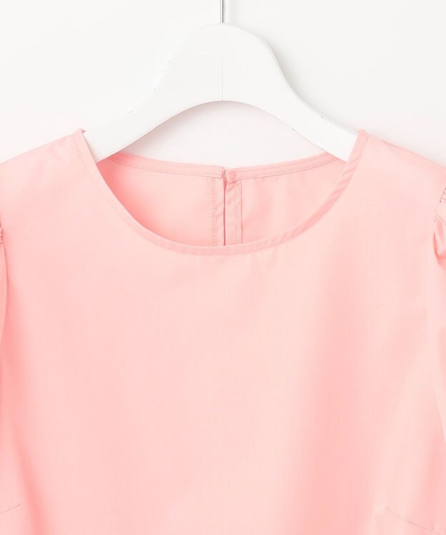 Feroux 【洗える】袖フリルチュニック ブラウス ピンク系