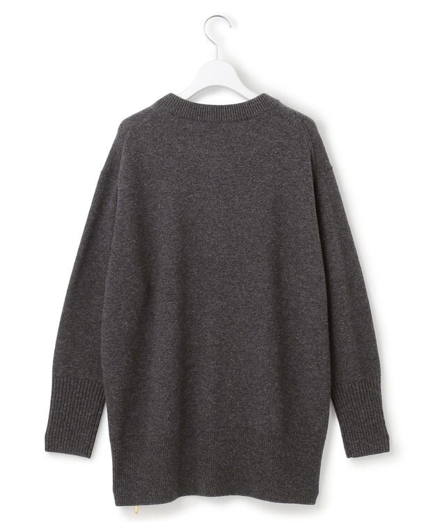 23区 【見上愛さん着用/Oggi掲載/洗える】カシミヤブレンド サイドジップ  ニットチュニック グレー系