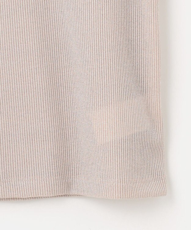 ANY L 【洗濯機可】ラメテレコTシャツ ベージュラメ