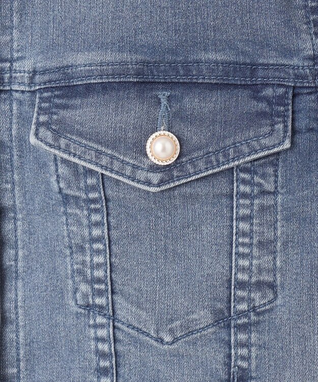 組曲 L 【23AW】パールボタンデニム ジャケット ブルー系