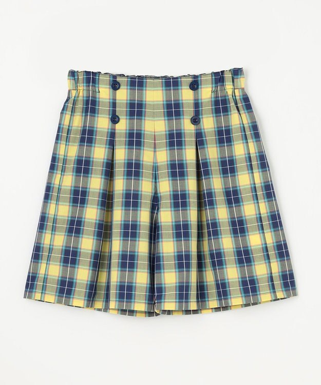 組曲 KIDS 【150-160㎝】チェック ショートパンツ イエロー系5