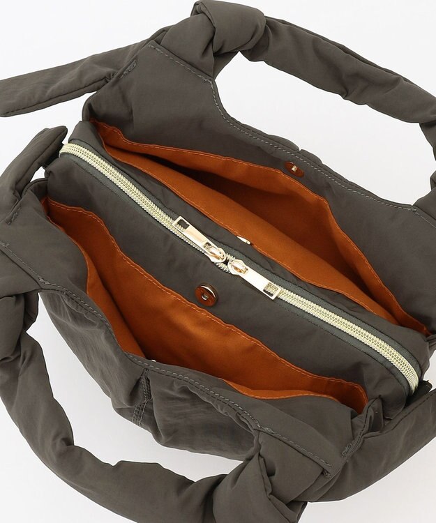 LA BAGAGERIE 【maison vert】 【撥水】リボンフワフワ２WAYトート カーキ