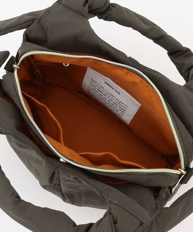 LA BAGAGERIE 【maison vert】 【撥水】リボンフワフワ２WAYトート カーキ