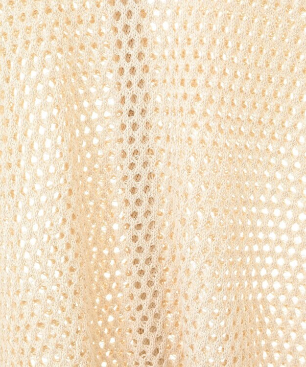 AMERICAN HOLIC 透かし編み襟付きニットカーディガン Light Beige