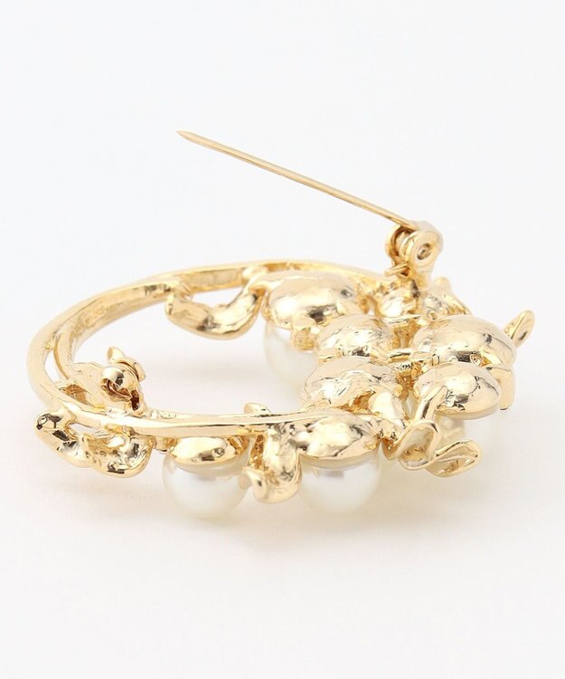 ANY SIS ドロップパール調 ブローチ ゴールド