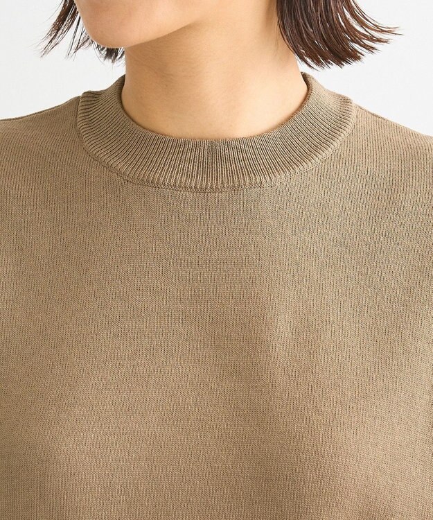 Green Parks ・ＡＮＤＳＥＡＲＣＨ　ニット５分袖プルオーバー Khaki