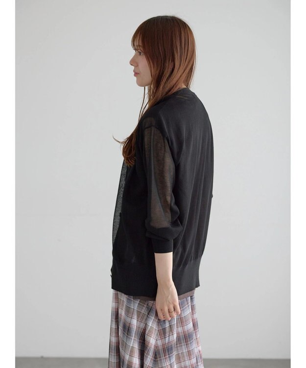 Te chichi 14GミドルVネックカーディガン《2026 SUMMER LOOK item》 ブラック