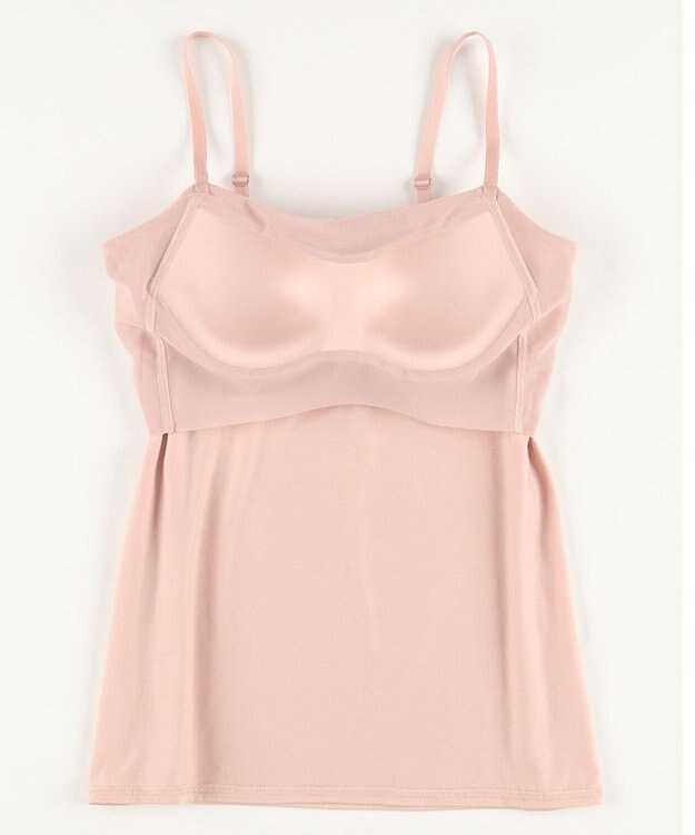 Wing カップ付きキャミソール ラク きれいなバストシルエット 【シンクロブラトップ 吸汗速乾タイプ】 ブラトップ ET1052 ウイング／ワコール ピンク