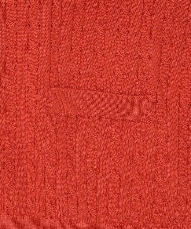 J.PRESS LADIES 【洗える】KNIT BASIC ミドル カーディガン オレンジ系