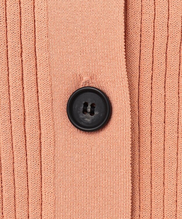 UNFILO 襟付きクロップドカーディガン アプリコット