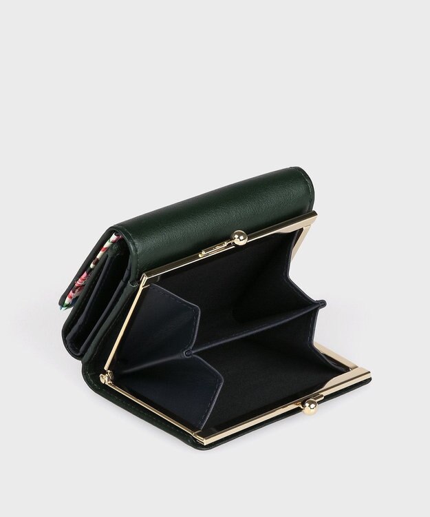Paul Smith マーガレットプリントトリム 3つ折り財布 ダークグリーン