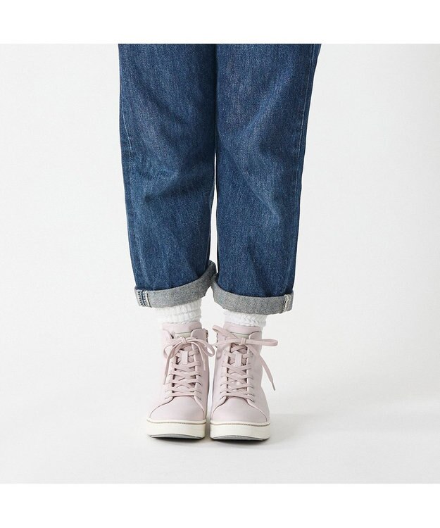 ing <ing>【レイン対応】ハイカット厚底スニーカー ピンク