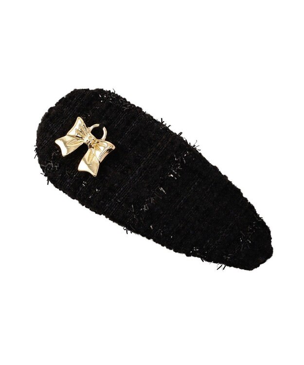 Maison de FLEUR ツイードリボンスリーピン Black