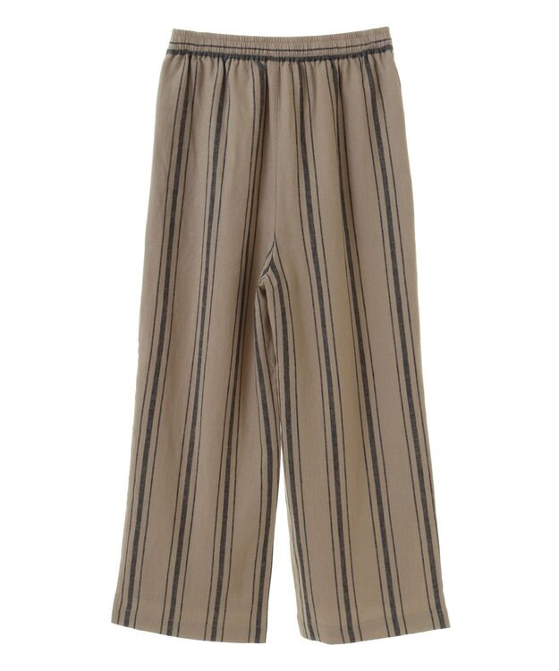 CRAFT STANDARD BOUTIQUE リネンレーヨンストライプイージーパンツ Stripe Beige