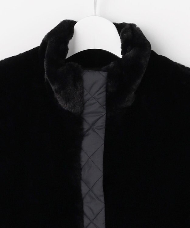 23区GOLF 【WOMEN】ファー＆キルトコンビワンピース ブラック系