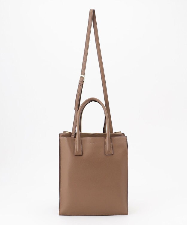 LA BAGAGERIE 【MONICA】アコーディオンスクエアトートM チョコ