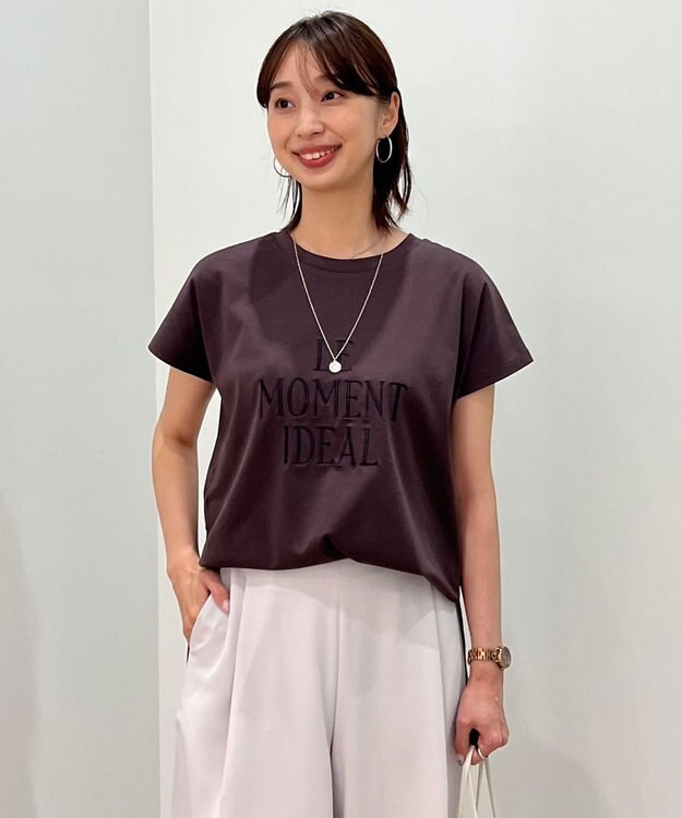 UNFILO 【UVケア/接触冷感】汗ジミ防止 撥水ロゴT [新色]ブラウン