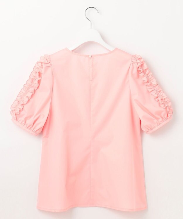 Feroux 【洗える】袖フリルチュニック ブラウス ピンク系