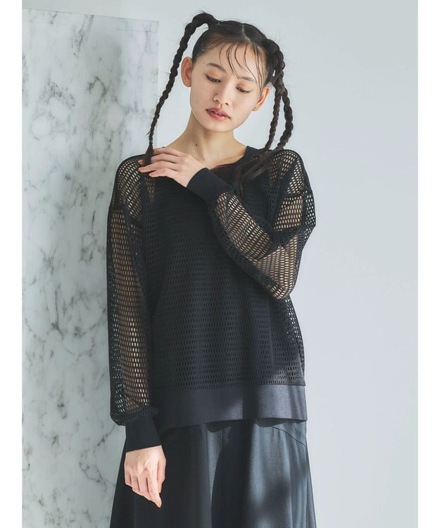 Green Parks ■ＥＳＣＡＲ　２ｗａｙメッシュプルオーバー Black