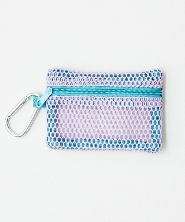 WEGO メッシュ配色ポーチ ライトパープル