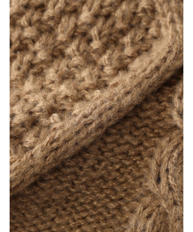 Green Parks ケーブルニットベスト Beige