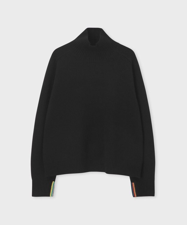 Paul Smith インターシャ ストライプ ニット ブラック