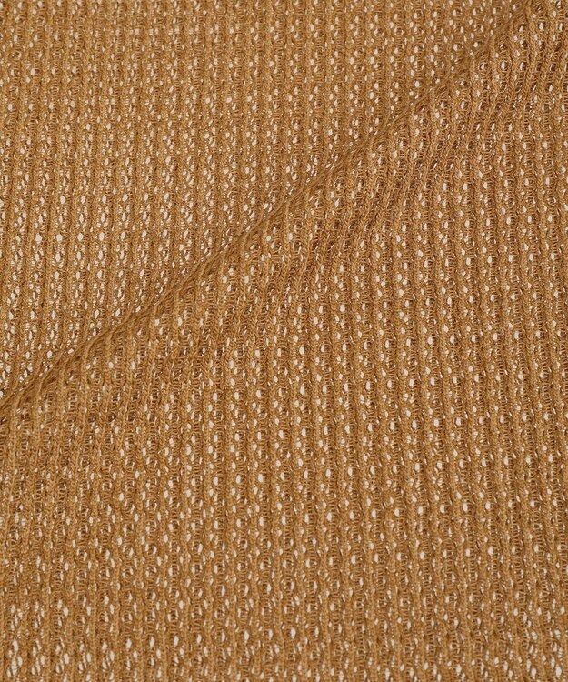 Green Parks メッシュ長袖ゆるカットプルオーバー Mustard