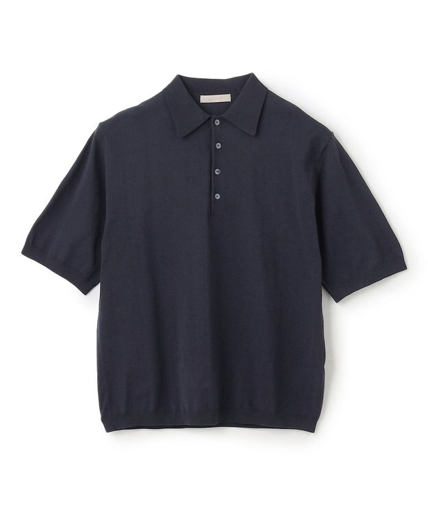 UNFILO MENS FINE MOVE ニットポロ [24年春夏商品] ネイビー