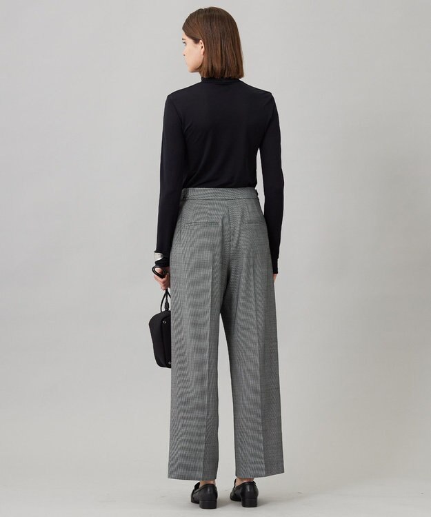 ICB 【UVカット・洗える】ウール2WAYストレッチ ワイドパンツ 無地柄系